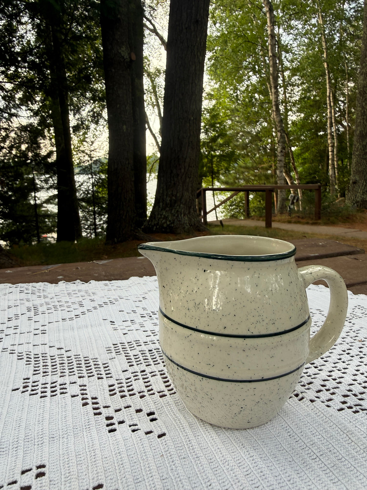 Green/White Speckled Pitcher