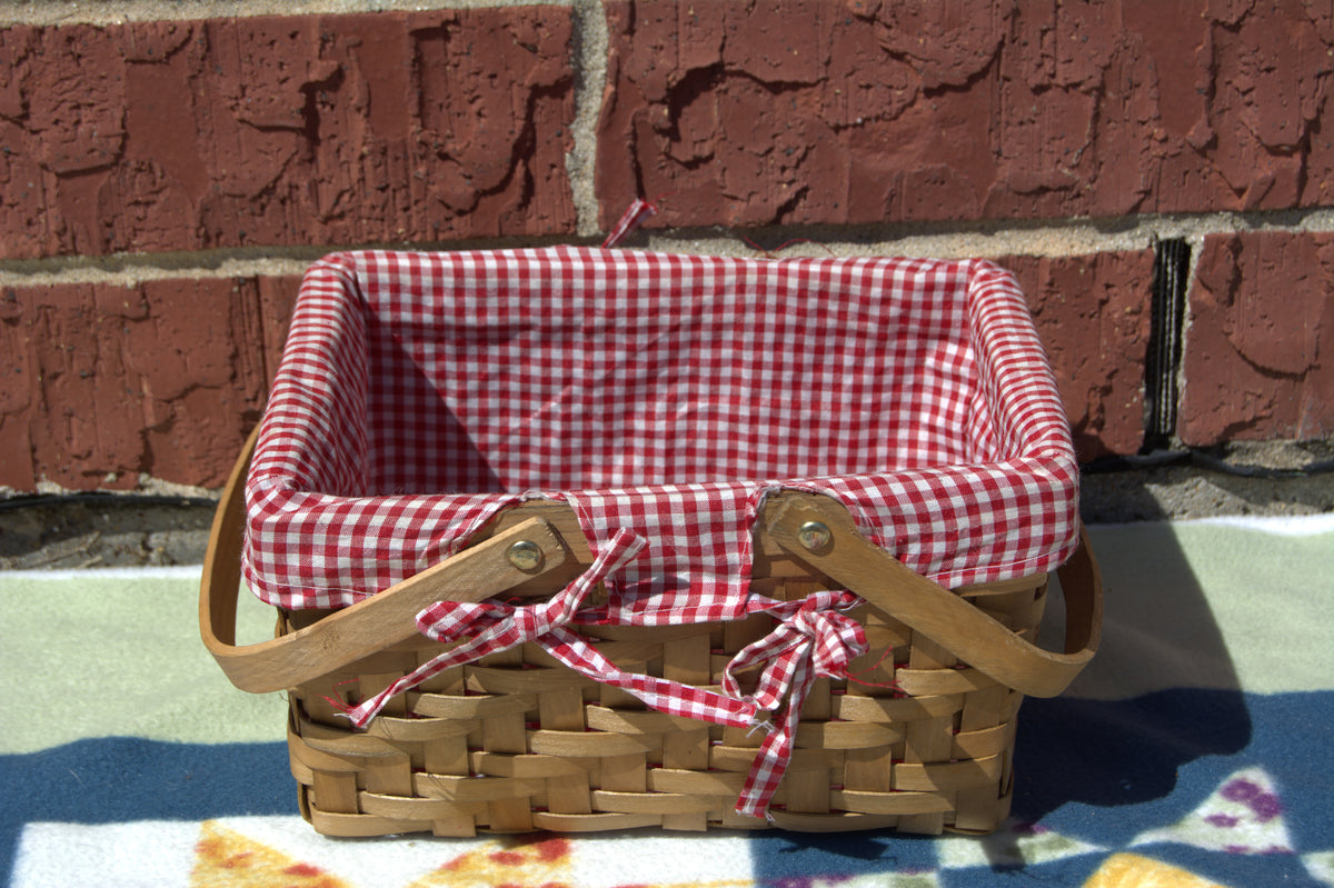Medium Gingham Basket