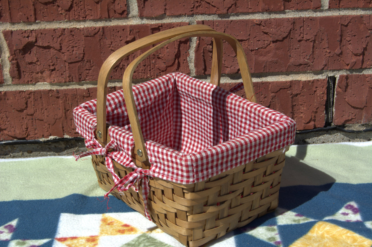 Medium Gingham Basket