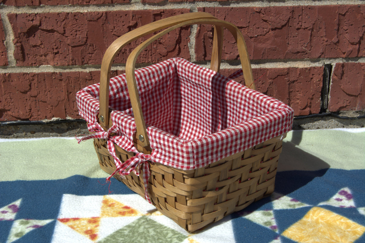 Medium Gingham Basket