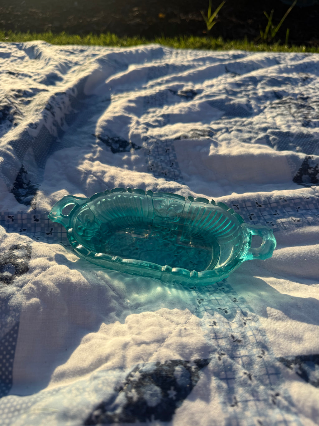 Blue Glass Tray